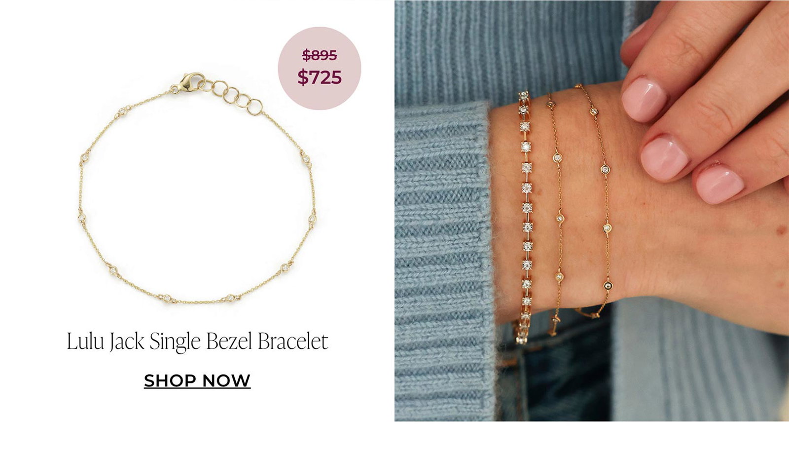 Lulu Jack Single Bezel Bracelet - $725 | SHOP NOW