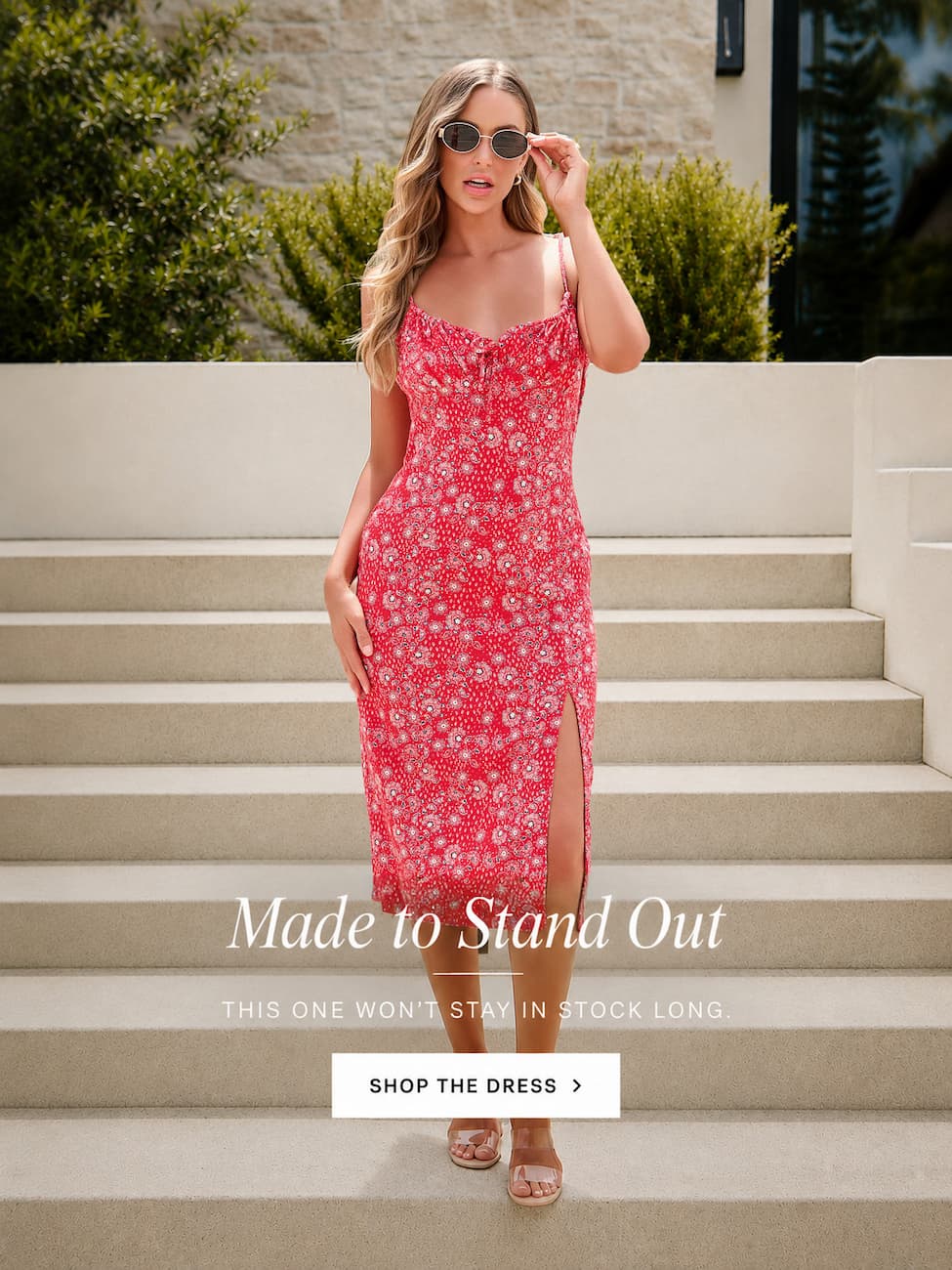 Made to stand out. This one won't stay in stock long. Shop the dress.