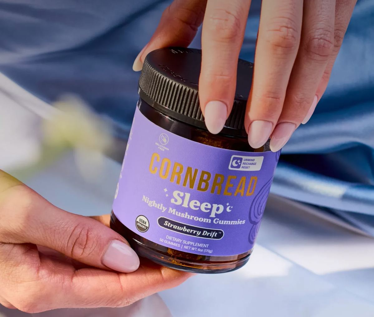 Cornbread Mushroom Sleep Gummies lifestyle image