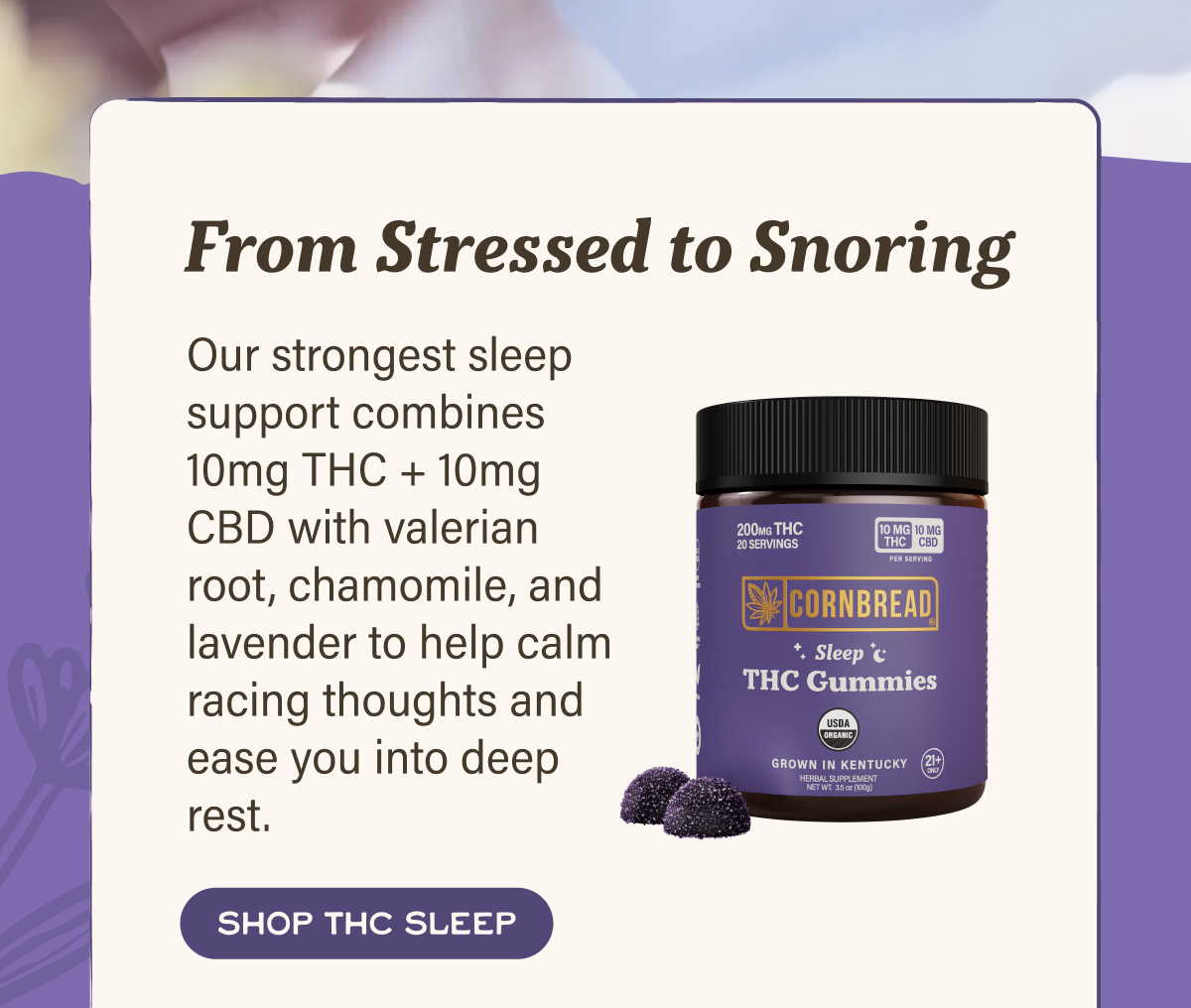 THC Sleep: From stressed to snoring