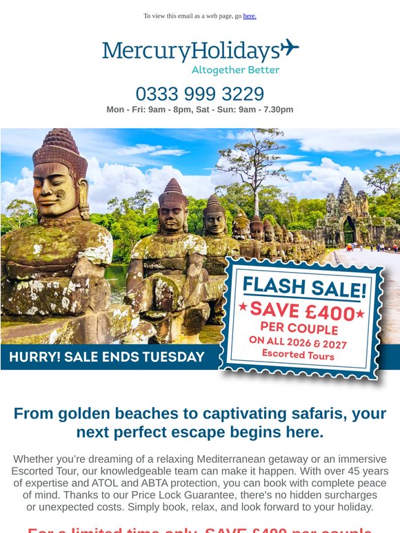 SAVE £400 on Escorted Tours This Bank Holiday Weekend☀️⏰🧭