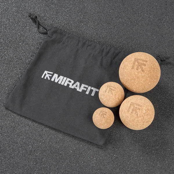 Cork massage ball set