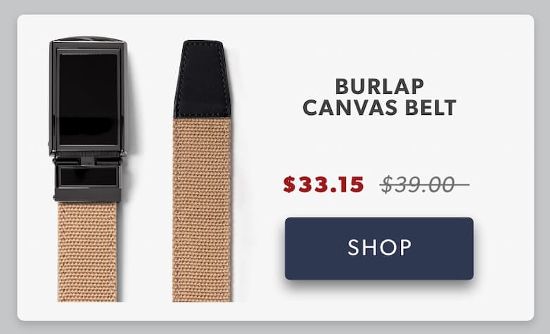 Burlap Canvas Belt