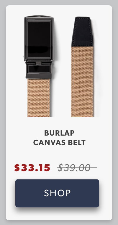 Burlap Canvas Belt