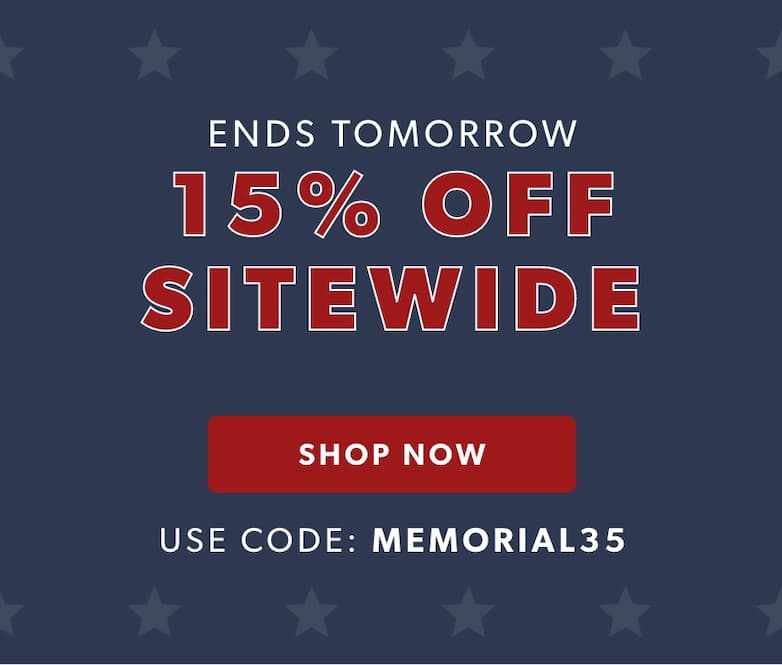 SITEWIDE Memorial Day Sale! 🇺🇸 Up to 35% off everything with coupon MEMORIAL35.