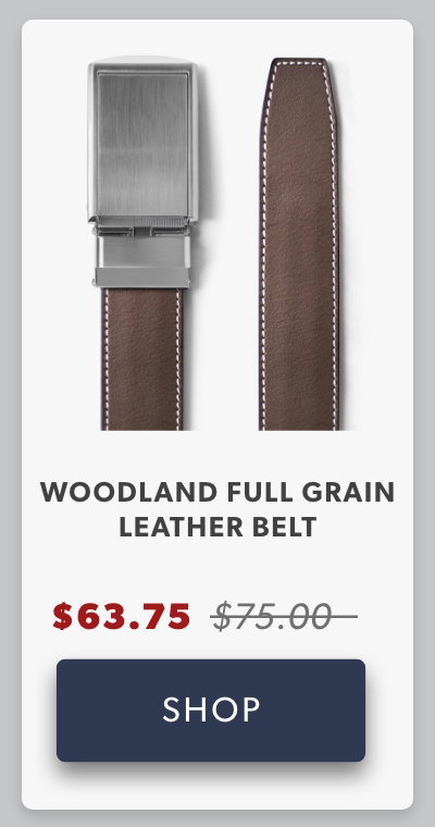 Woodland Full Grain Leather Belt