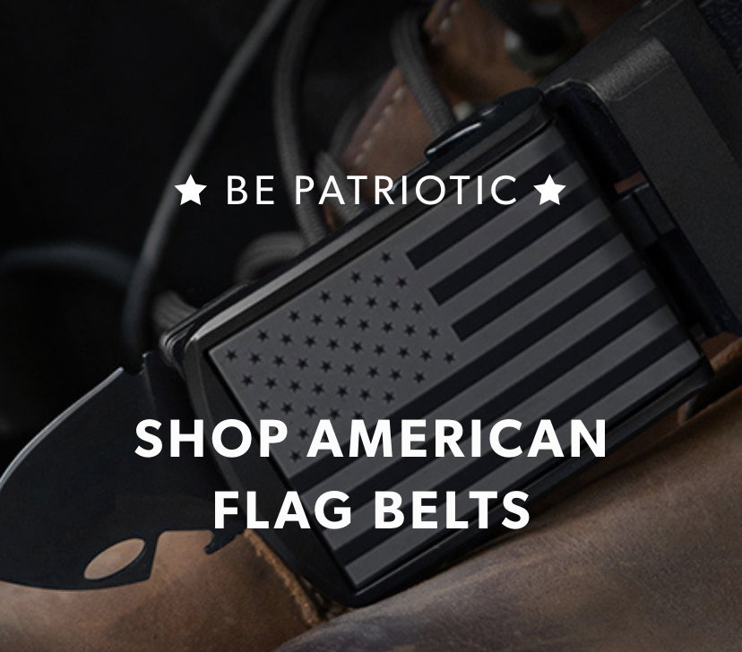 Show off your patriotism with an engraved flag buckle