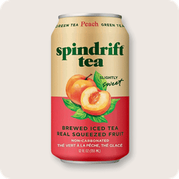Spindrift Iced Tea Peach Green Tea, 355mL
