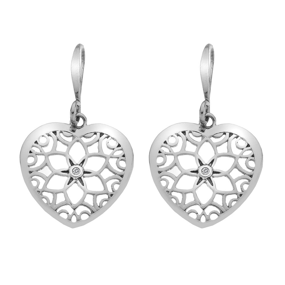 Image of Levanter Heart Drop Earrings