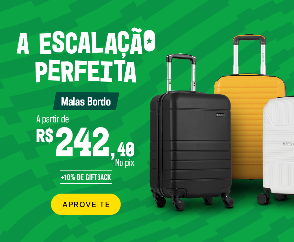 A ESCALAÇÃO PERFEITA | Malas bordo a partir de R$242,40 no pix