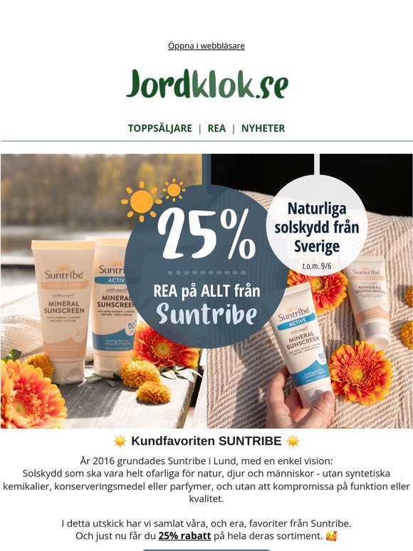 25% på ALLT från Suntribe ☀️