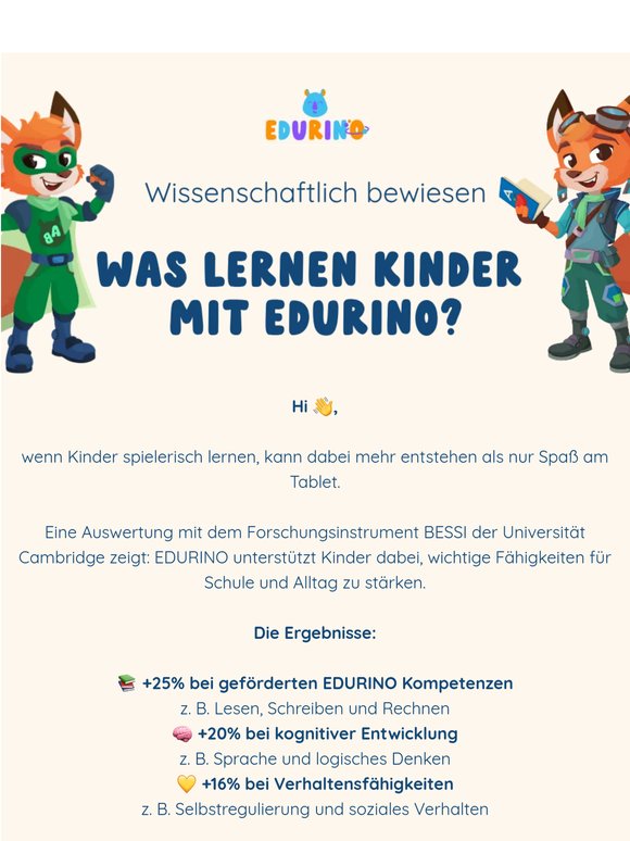 Was lernen Kinder mit EDURINO?