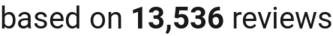 number of reviews