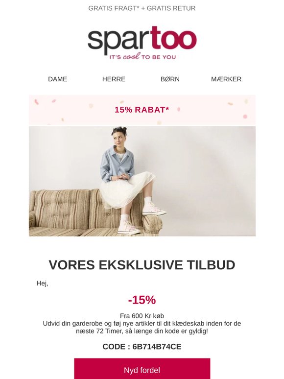 ☝ 15% rabat på varer fra mærketConverse: Vær hurtig!