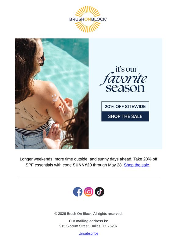 It’s Our Favorite Season ☀️ 20% Off Sitewide