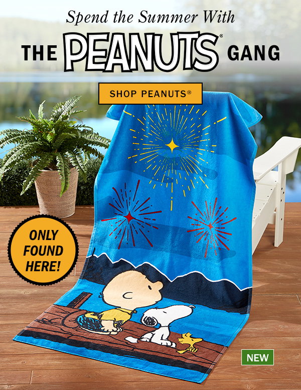 Spend the Summer With The Peanuts Gang Only Found Here! Shop Peanuts. New: Peanuts Patriotic Pals Portuguese Cotton Beach Towel