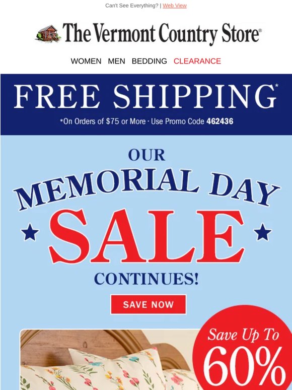 Don't Miss It! More Memorial Day savings for you
