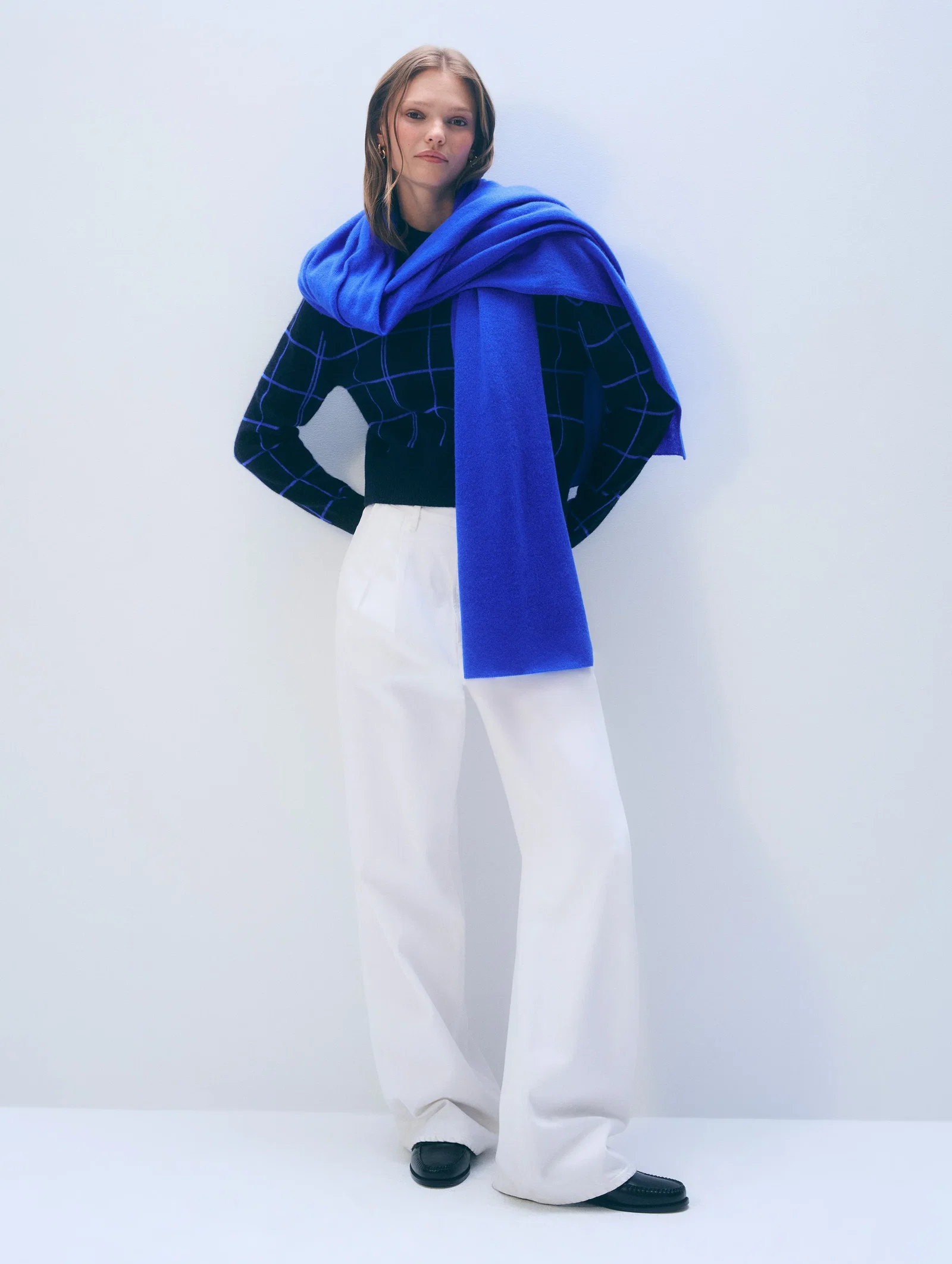 Image of Cashmere Travel Wrap | Cobalt Blue