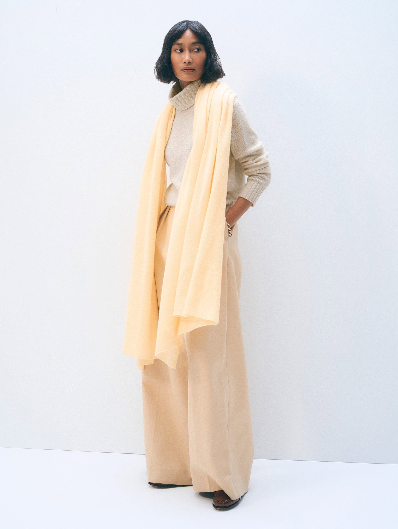 Image of Cashmere Travel Wrap | Cornsilk