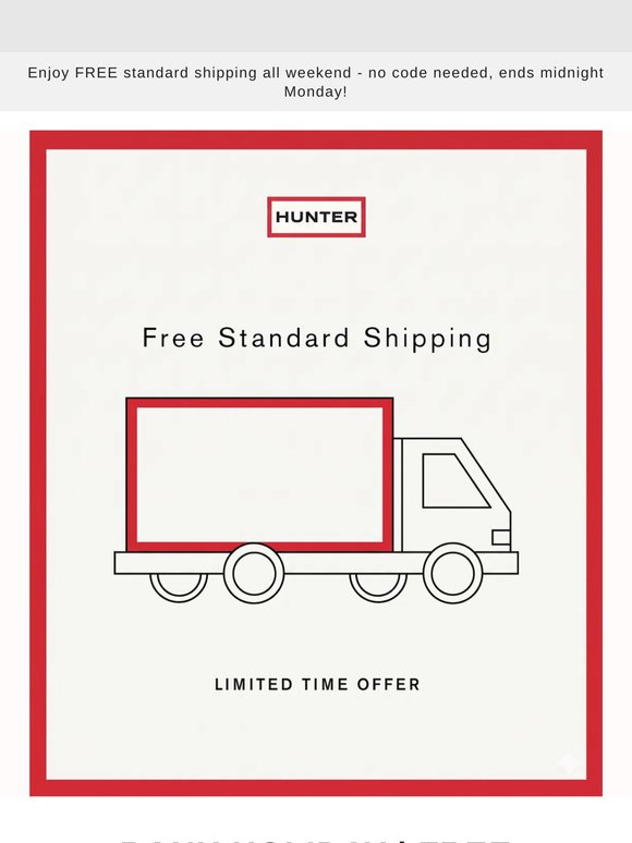 Free shipping all Bank Holiday weekend 📦