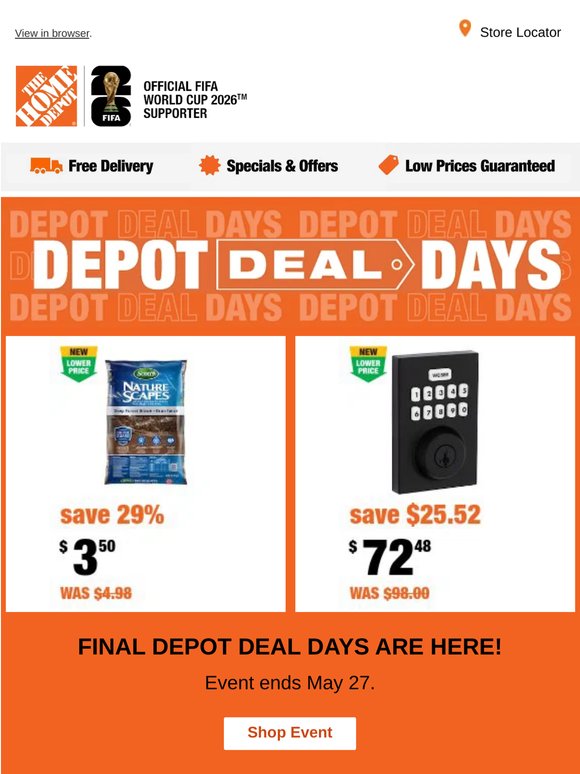 Final Days to Shop Depot Deals
