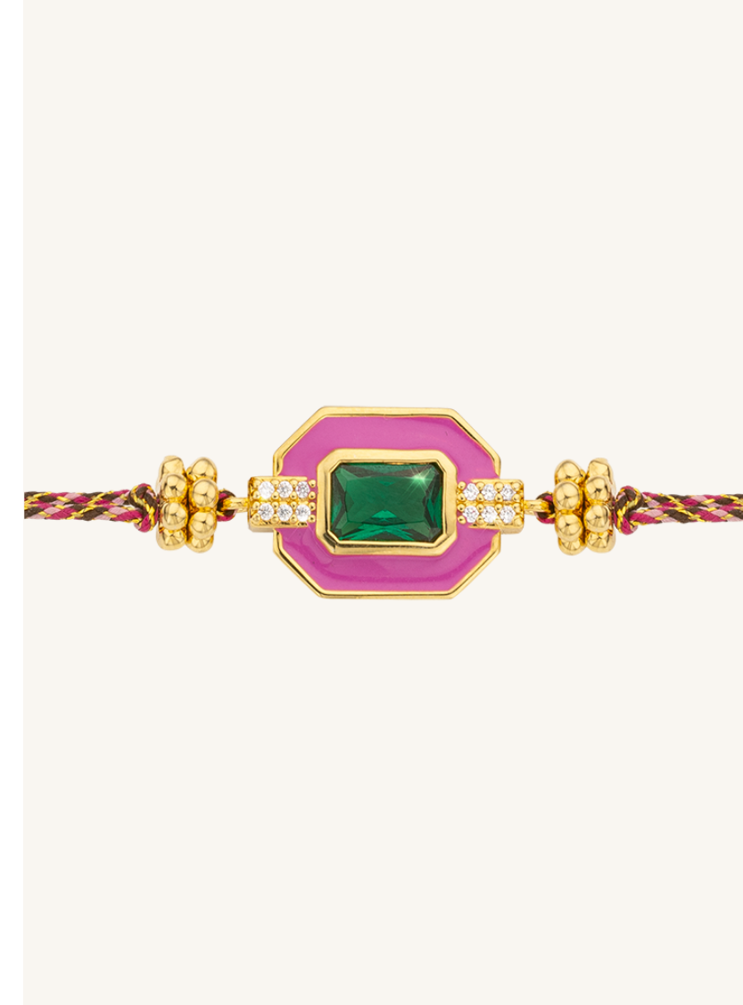 BRACELET - FUCHSIA ART DECO