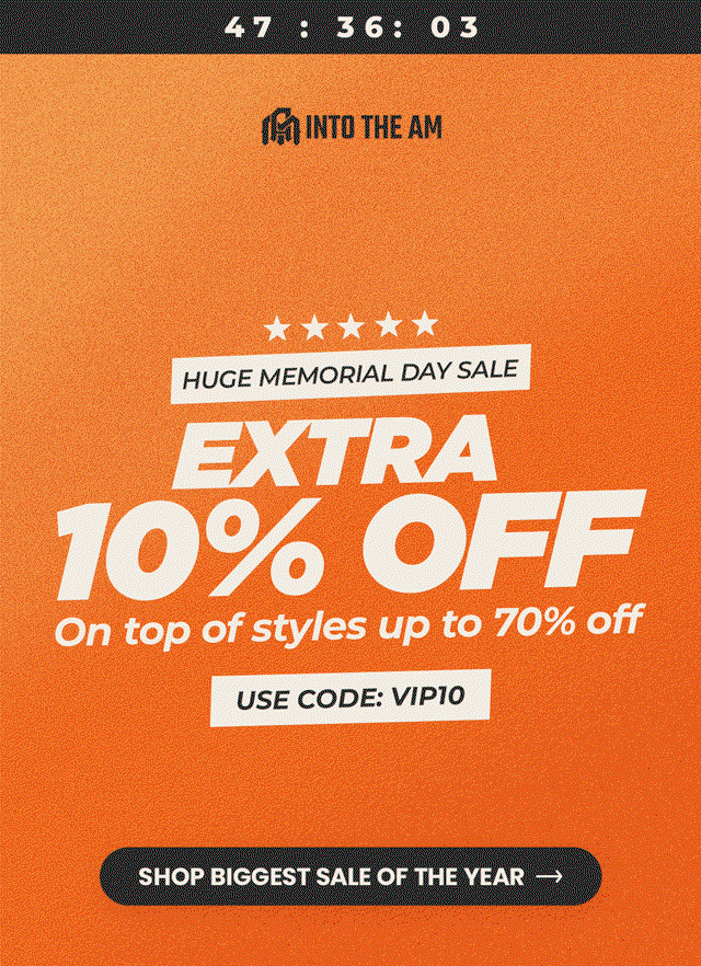 48hrs only: extra 10% off
