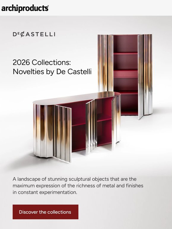 De Castelli 2026 Collections: metal becomes sculptural furniture