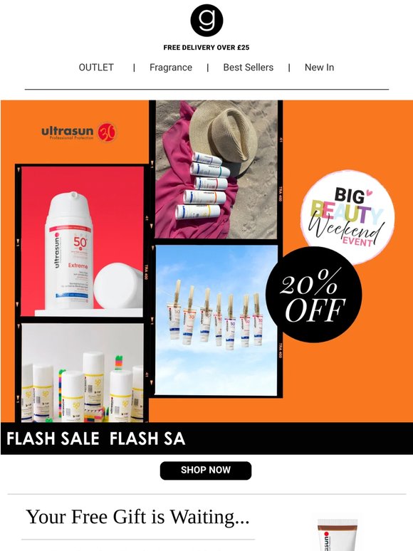 Hey Gorgeous - 20% Off Ultrasun ☀️ Stock up on SPF!