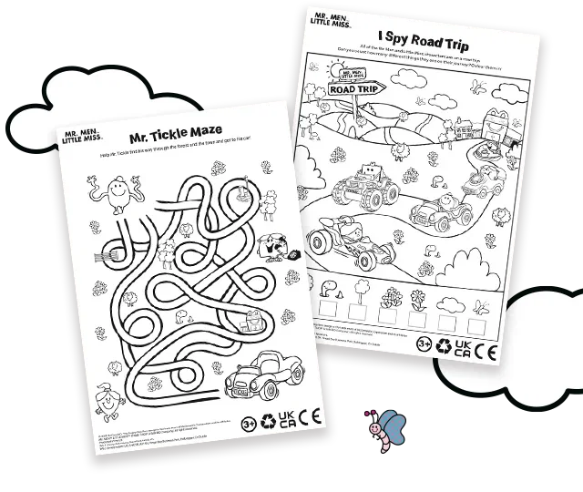 Activity paper for colouring in