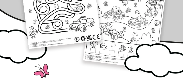 Activity paper for colouring in