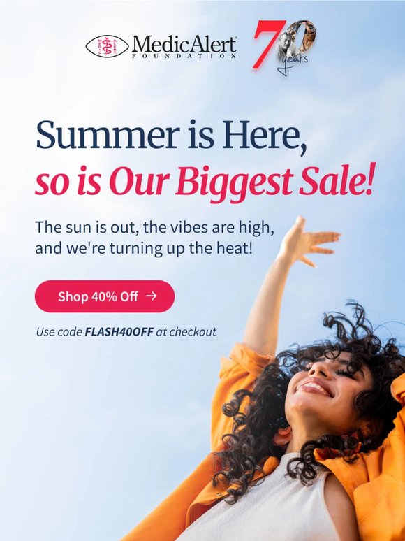 Your 40% off summer savings are here