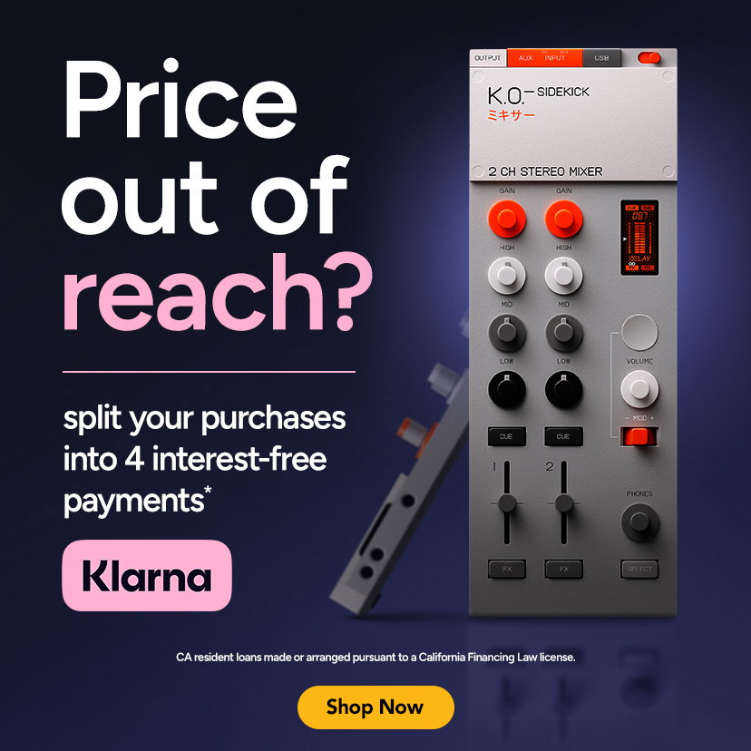 Klarna + Musician's Friend. Shop smart and split the cost into 4 interest-free payments. *CA resident loan made or arranged to a California Financing Law License.