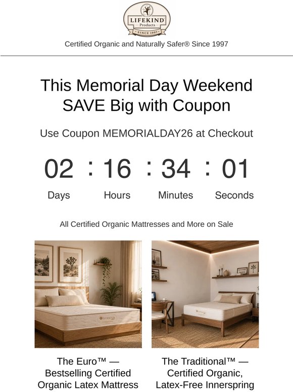 Memorial Day Sale Coupon