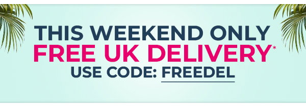 This weekend only free UK delivery use code: FREEDEL