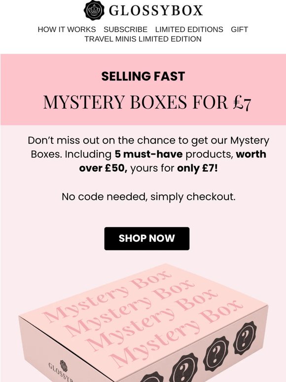 SELLING FAST! Mystery Boxes