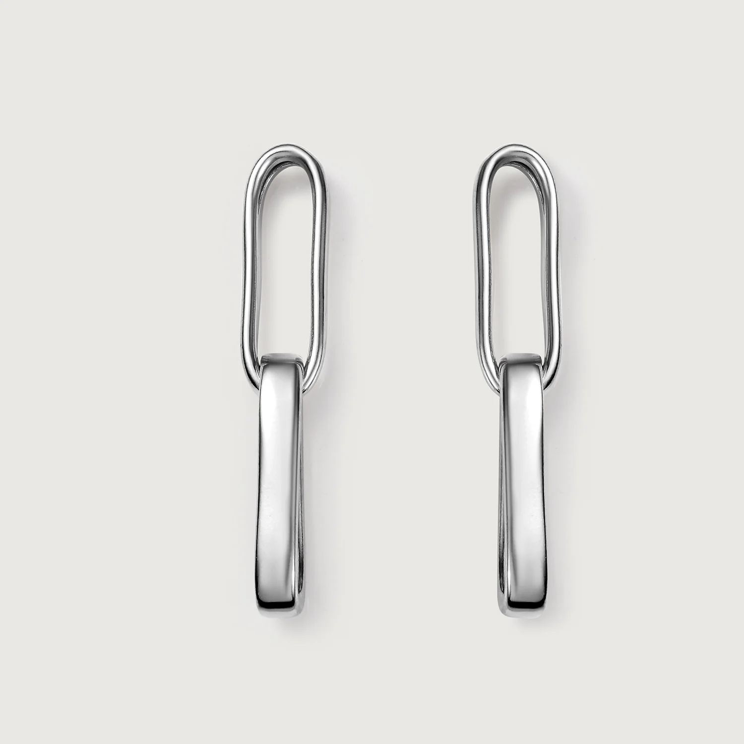 Image of Essential Paperclip Silver Earrings