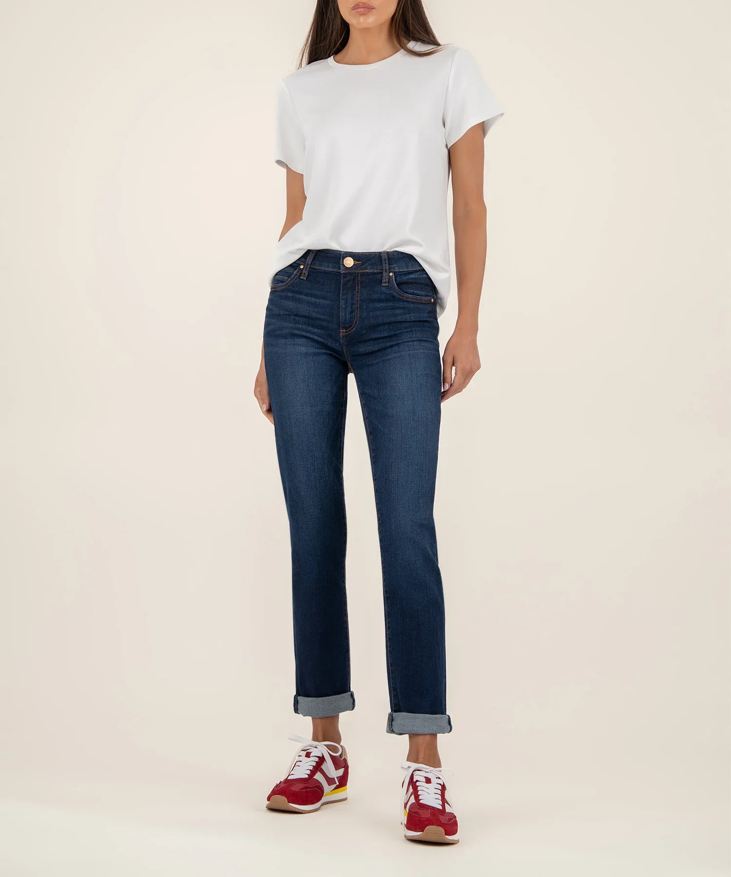 Image of Catherine Mid Rise Boyfriend in Abelia Wash