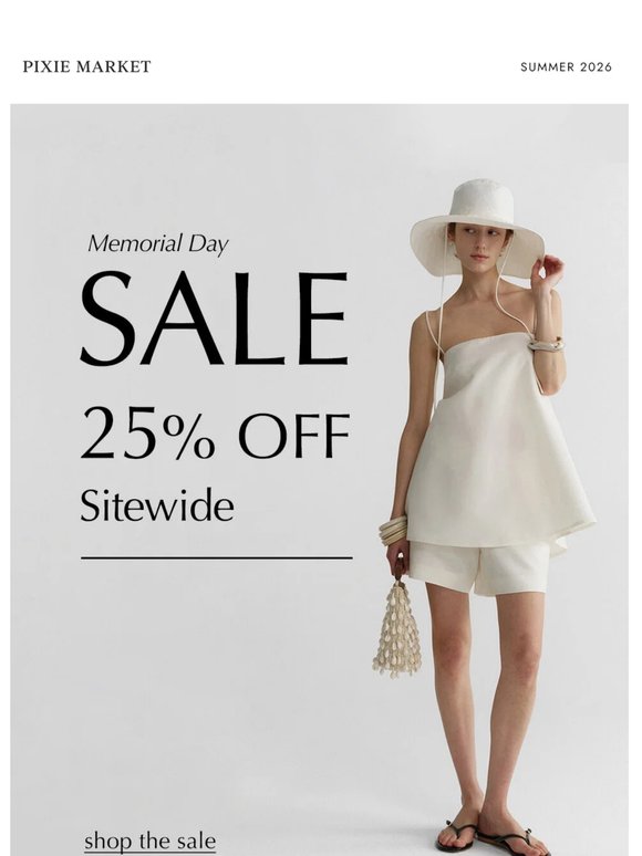 25% OFF Starts Now!