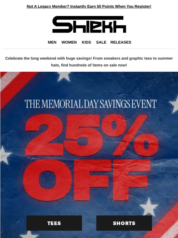 Fresh kicks, tees, hats... & MORE on sale! 🔥🎉