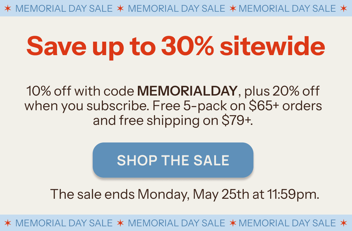 Save up to 30% sitewide