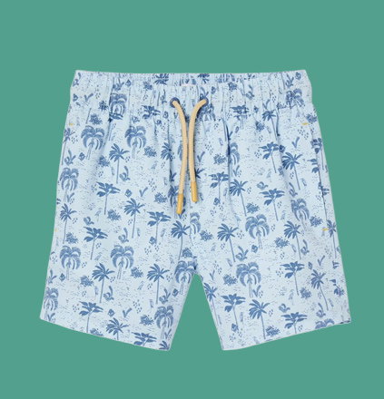 Printed Swim Shorts for Boys sky blue