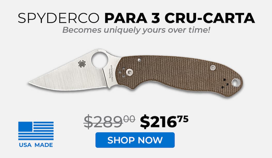Spyderco Para 3 Cru-Carta