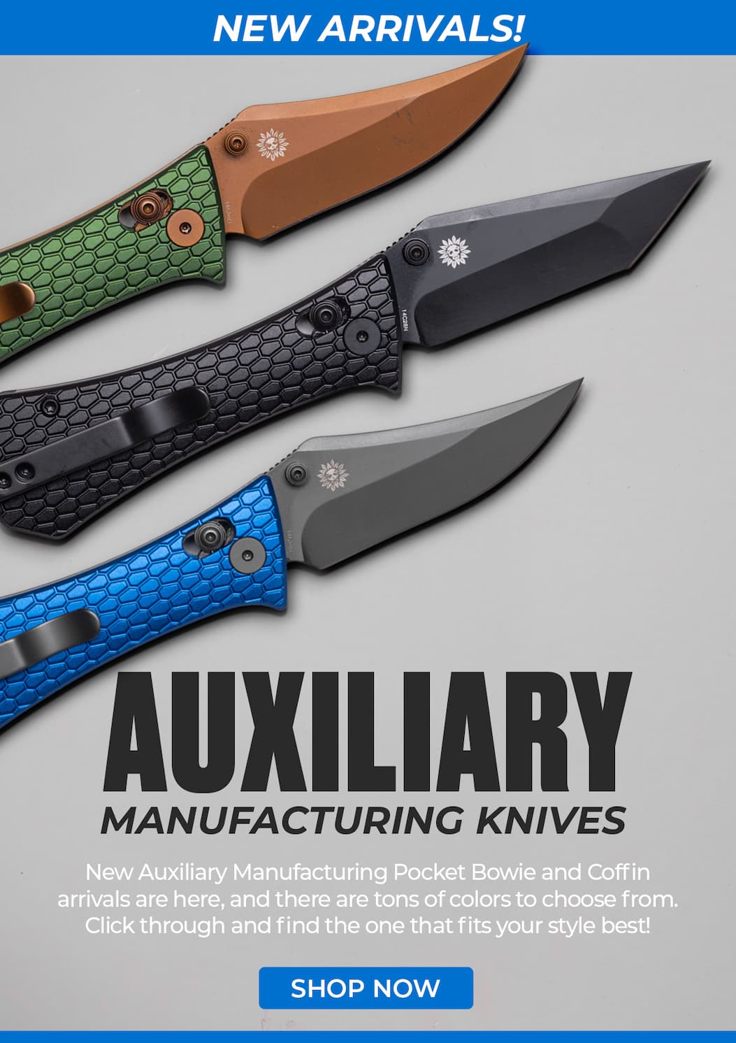 New Auxiliary MFG. Knives