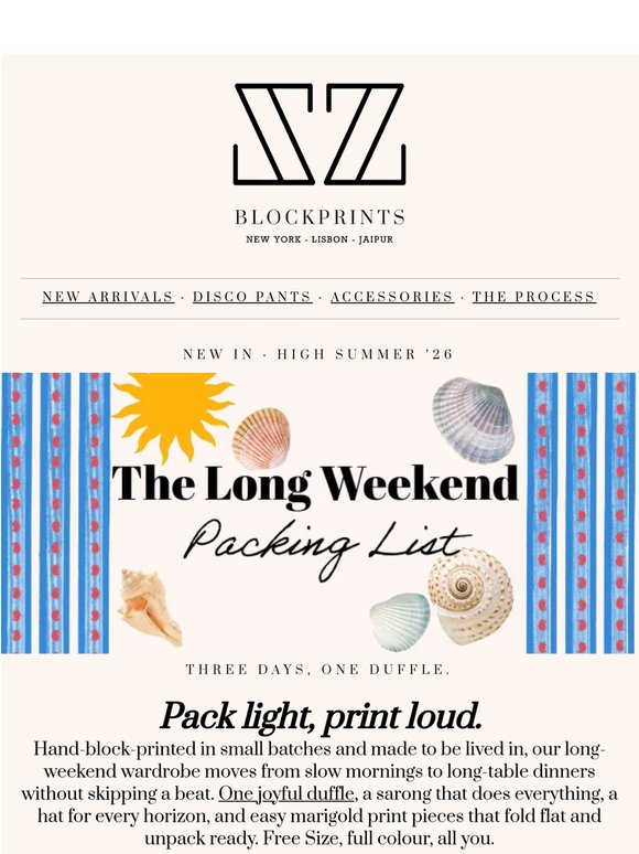 The Long Weekend Packing List 🌼