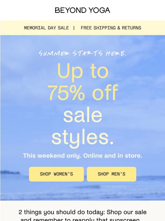Weekend Savings: Up To 75% Off