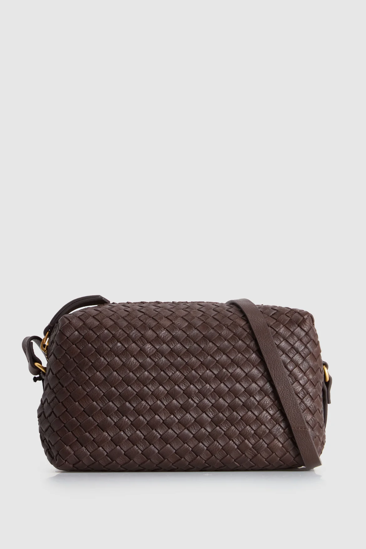 Image of Margo Leather Weave Crossbody Bag