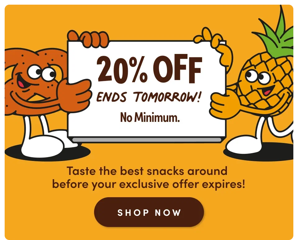 20% Off Ends Tomorrow! No Minimum
