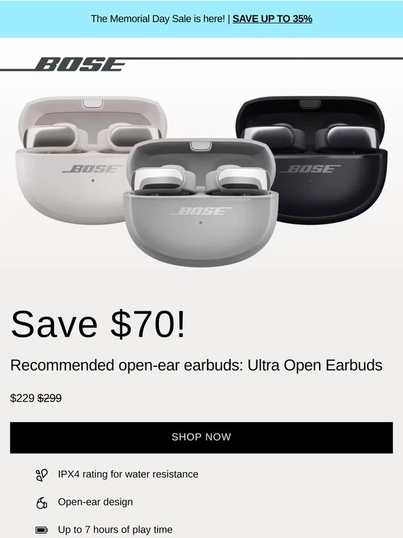 Save up to 35% during our Memorial Day Sale!