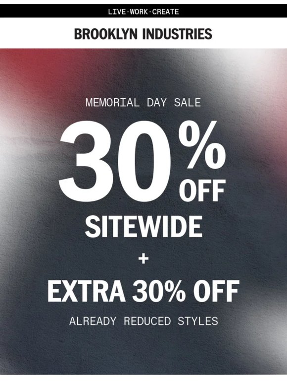 30% Off Sitewide: Shop the Memorial Day Sale